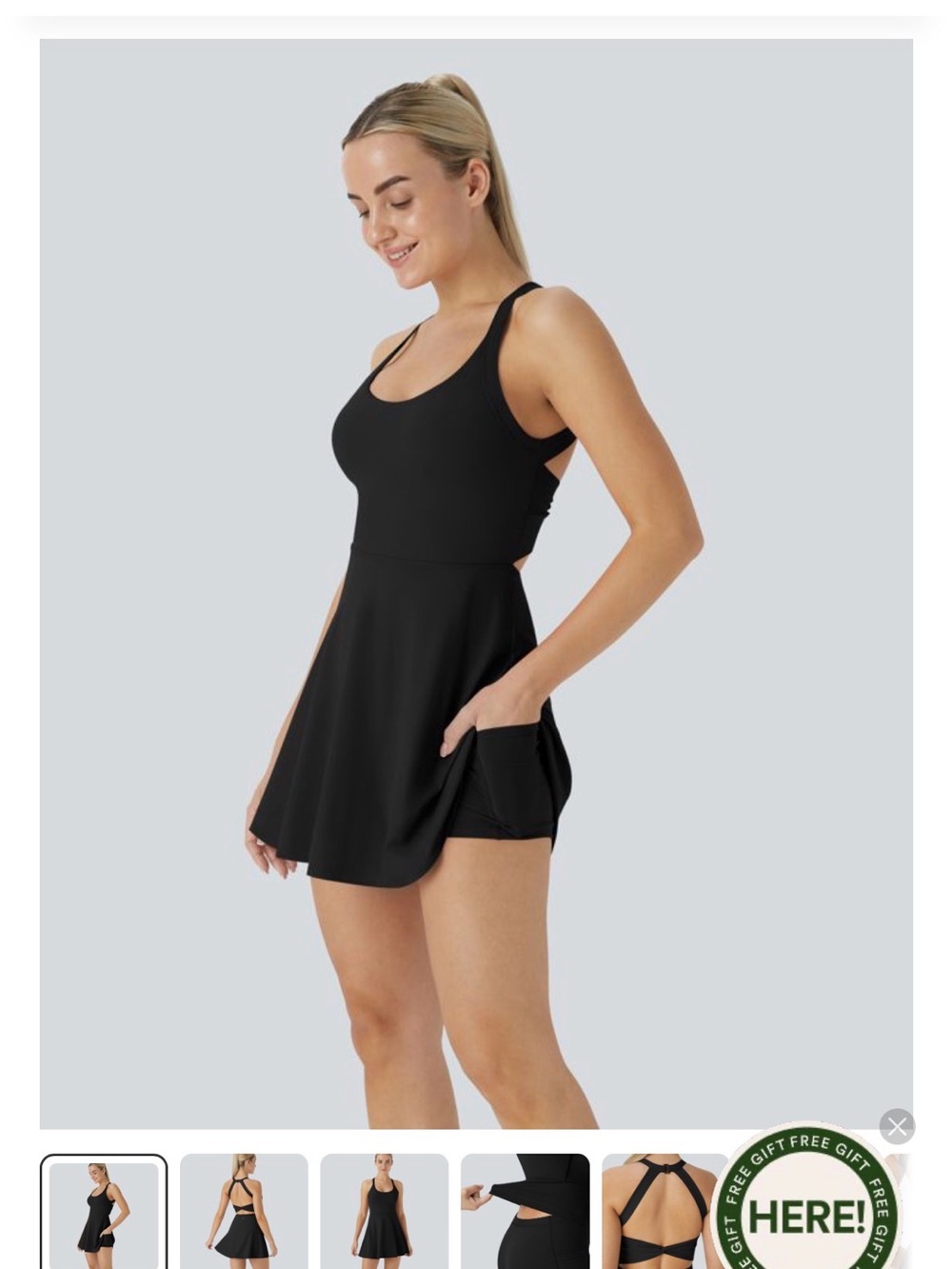 HALARA Black Sport Dress - Picture 3 of 10